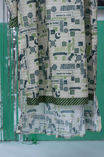 GAA-02727 | Green & Multicolor | Casual Kurta  | Cotton Lawn Printed